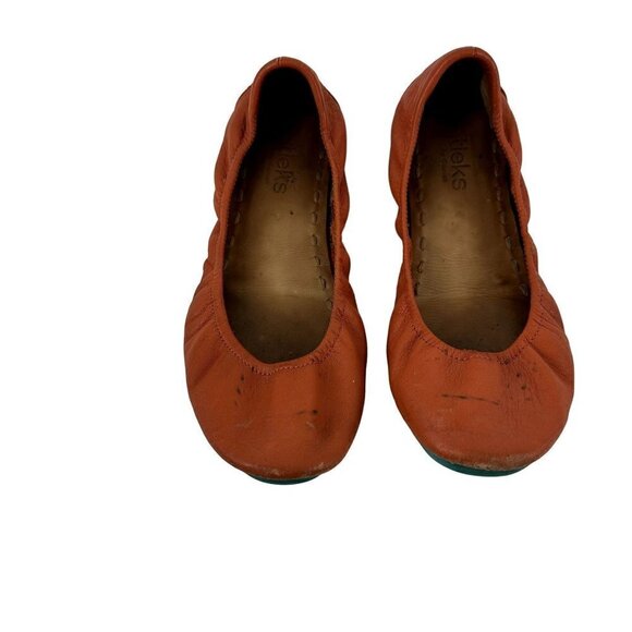 Tieks Classic Ballet Flats Poppy Orange Size 8 - Picture 2 of 15